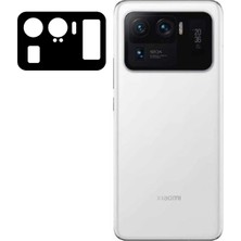 noktaks - Xiaomi Mi 11 Ultra - Kamera Lens Koruyucu 3D Kamera Camı - Şeffaf - T26398