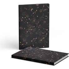 Akıllı Adam Yayınları Hardcover Çizgili Siyah Defter 13X21 cm 1 Adet Çok Renkli Ciltli Tasarım