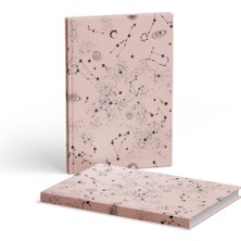 Akıllı Adam Yayınları Hardcover Pembe Çizgili Defter 13x21 cm 1 Adet Renkli Sert Kapak Tasarımı