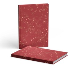 Hardcover Çizgili Kırmızı 2 Adet 13X21 cm Defter