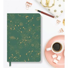 Hardcover Çizgili Green 13X21 cm Defter