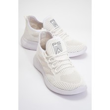 Ccway Erkek Triko Spor  Ayakkabı BEYAZ BEYAZ