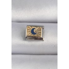 Skygo 316L Çelik Gümüş Renk Gold Hilal Işlemeli Nomination Charm - TJ-BC1017