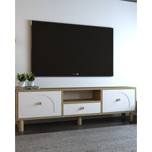 Notrect Bohem Tv Sehpası Beyaz-safirmeşe