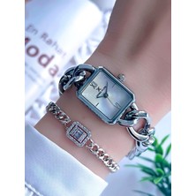 Daniel Klein Spor Zincir Kordon Köşeli Seri 2 Yıl Garantili Kadın Kol Saati+Bileklik BDK.001A2.4