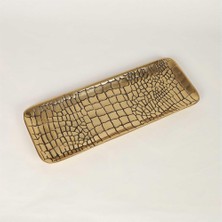 Vitale Metal Krokodil Dikdörtgen Tabak 15*41*2 cm