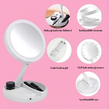 Art Nest Katlanabilir 21LED Işıklı Çift Taraflı Makyaj Aynası