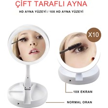 Art Nest Katlanabilir 21LED Işıklı Çift Taraflı Makyaj Aynası