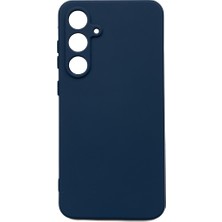 Noktaks - ZORE Galaxy S24 Fe - Kılıf Mat Soft Esnek Biye Silikon - Lacivert - T33953
