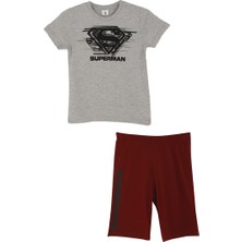 SuperMan L1644-3 Erkek Çocuk Alt Üst Takım Beyaz