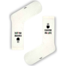 Coffee Is Life Yazılı Tenis Çorap