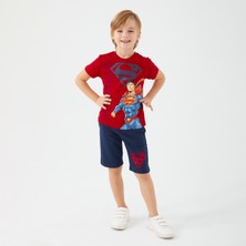 SuperMan L1560-3 Erkek Çocuk Alt Üst Takım Kırmızı