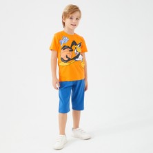Space Jam L1568-3 Erkek Çocuk Alt Üst Takım Turuncu