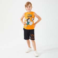 Mickey Mouse D4787-3 Erkek Çocuk Alt Üst Takım Gri Melanj