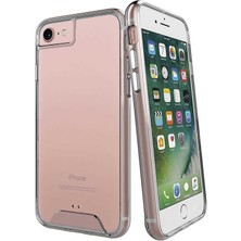 Noktaks - ZORE Apple iPhone 7 - Kılıf Şeffaf Sert Koruyucu Gard Silikon - Şeffaf - T7056