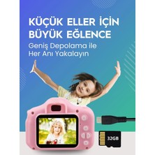 Arell Teknoloji Arell Teknoloji Çocuk Kamerası Dijital Fotoğraf Makinesi Mini 1080P Hd Kamera Hafıza Kart Hediyeli