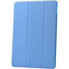 noktaks - Samsung Galaxy Tab E T560 9.6 - Tablet Kılıfı Smart Cover Standlı 1-1 Kılıf - Mavi - T5170