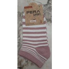 Pera Kadın Parfümlü Çizgili Patik Çorap 12'li Paket (35-40)