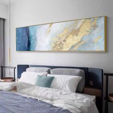 Modern Gold El Yapımı Yağlı Boya Tablo 134X59CM