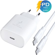 Samsung Galaxy S22 SM-S901E Uyumlu Hızlı Şarj Cihazı / Şarj Aleti Seti Type-C 25W