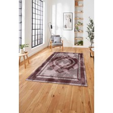 Napoli Home  Baskılı Klasik Geleneksel Model Yıkanabilir Kaymaz Yolluk Mutfak Salon Halısı, Klasik-32-Bordo,