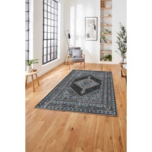 Napoli Home  Klasik Ahlat Dijital Baskılı Yıkanabilir Kaymaz Yolluk Mutfak Salon Halısı, Klasik-65-Antrasit,