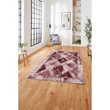 Napoli Home  Klasik Kilim Desen Dijital Baskılı Yıkanabilir Kaymaz Yolluk Mutfak Salon Halısı, Klasik-76-Bordo,