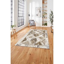 Napoli Home  Klasik Kilim Desen Dijital Baskılı Yıkanabilir Kaymaz Yolluk Mutfak Salon Halısı, Klasik-76-Kahve,