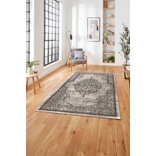 Napoli Home  Klasik Otantik Model Dijital Baskılı Yıkanabilir Kaymaz Yolluk Mutfak Salon Halısı, Klasik-58-Kahve,