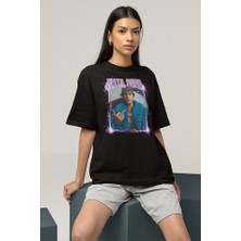 Sevbano Justin Bieber Baskılı Unisex Oversize Şarkıcı Tişört