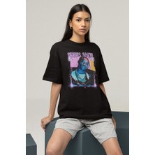 Sevbano Şarkıcı Travis Scott Baskılı Unisex Oversize Rapper Tişört