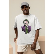 Sevbano Joker Baskılı Oversize Tişört, Unisex Tişört