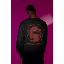 Sevbano Mortal Kombat Baskılı Unisex Oversize Anime Sweatshirt