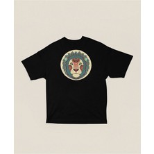 Sevbano Aslan Motifli Baskılı Unisex Oversize Tişört