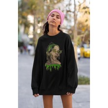 Sevbano Billie Eilish Baskılı Unisex Oversize Tasarım Şarkıcı Sweatshirt