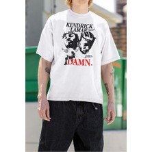 Sevbano Kendrick Lamar Damn Yazılı  Rap Tişört, Oversize Rapper Tişört