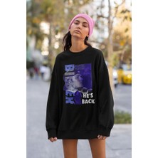 Sevbano Justin Bieber He Is Back Yazılı Unisex Oversize Şarkıcı Sweatshirt