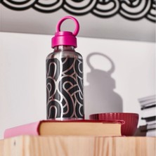 IKEA Enkelspårıg Su Şişesi, Paslanmaz Çelik-Pembe, 0,5 Lt