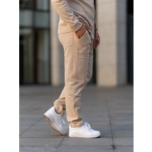 Erkek Pantolon, Waffle Kumaş Jogger Pantolon, Baharlık, Pamuklu, Günlük Giyim, Rahat Kesim