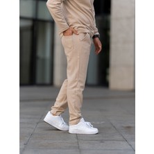 Erkek Pantolon, Waffle Kumaş Jogger Pantolon, Baharlık, Pamuklu, Günlük Giyim, Rahat Kesim