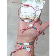 Funny Takı Iki Adet Sedef Balık Bileklik ve Iki Adet Sedef Damla Marteniçka Bileklik