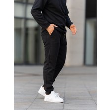 Erkek Pantolon , Waffle Kumaş Jogger Pantolon, Soğuk Havalara Uygun, Baharlık, Pamuklu, Günlük Giyim, Rahat Kesim
