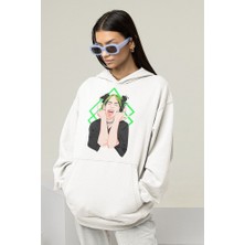 Sevbano Billie Eilish Baskılı Unisex Oversize Şarkıcı Hoodie