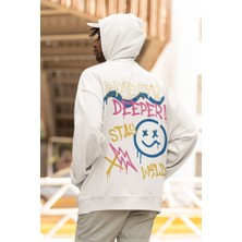 Sevbano Breath Deeper ! Yazılı Unisex Oversize Tasarım Hoodie