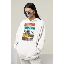Sevbano The Beatles Müzik Grubu Baskılı Unisex Oversize Hoodie