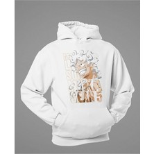 Sevbano Monkey D. Luffy Nika Gear 5 Baskılı Unisex Oversize Anime Hoodie