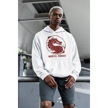 Sevbano Tasarım Mortal Kombat Baskılı Unisex Oversize Anime Hoodie