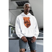 Sevbano Slipknot Müzik Grubu Baskılı Unisex Oversize Rock Metal Hoodie