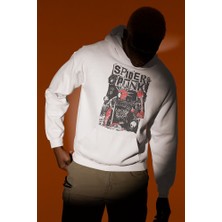 Sevbano Özel Tasarım Spider-Punk Baskılı Unisex Oversize Hoodie