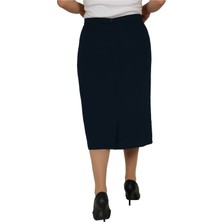 Butik Kısa, Arkadan Yırtmaçlı Portoriko Kumaş Astarlı Kalem Etek Orun Boy 70 cm